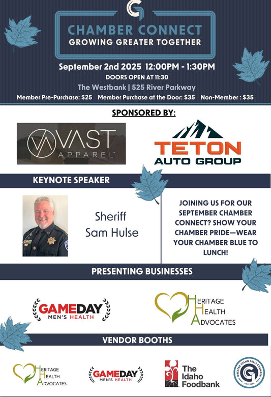 September Chamber Connect Lunch- Member Price